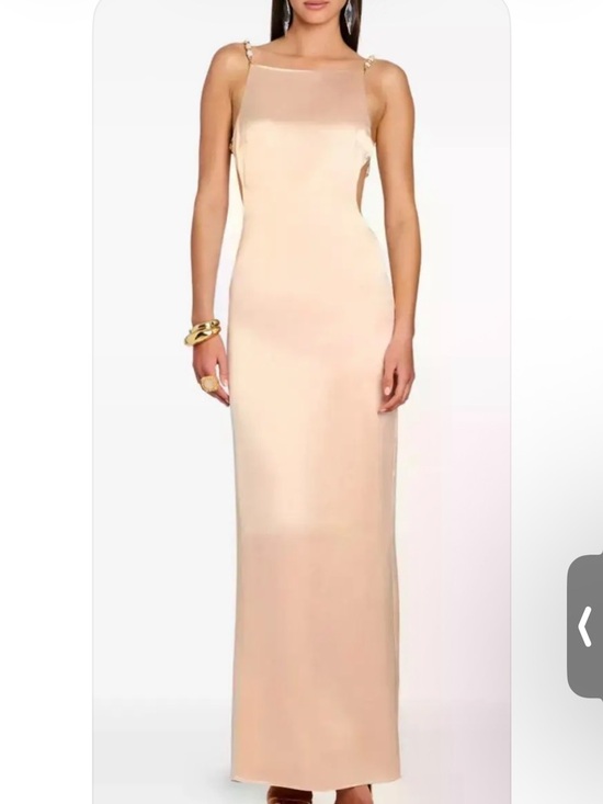 Retrofete Dresses & Skirts - Retrofete Blush Pink Satin Column Wedding Dress